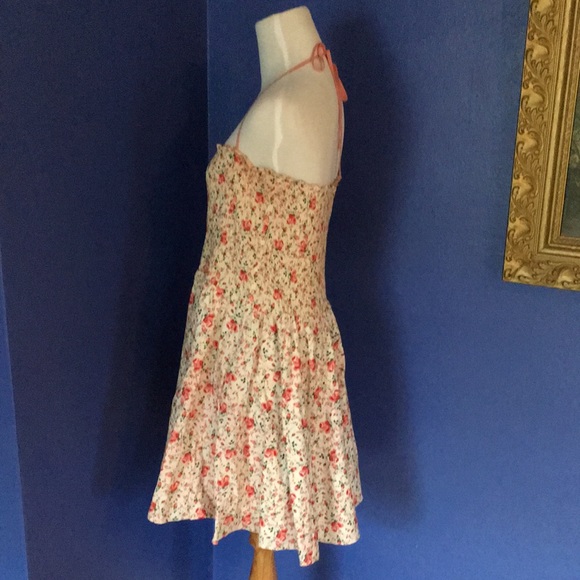 Vintage Betsey Johnson 90 2000 y2k Corset Floral Halter Strapless Full Sun Dress - Picture 11 of 17